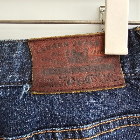 Lauren Jeans Co. Ralph Lauren Womens Straight Leg Dark Wash Denim Jeans Size 4 - Picture 7 of 14